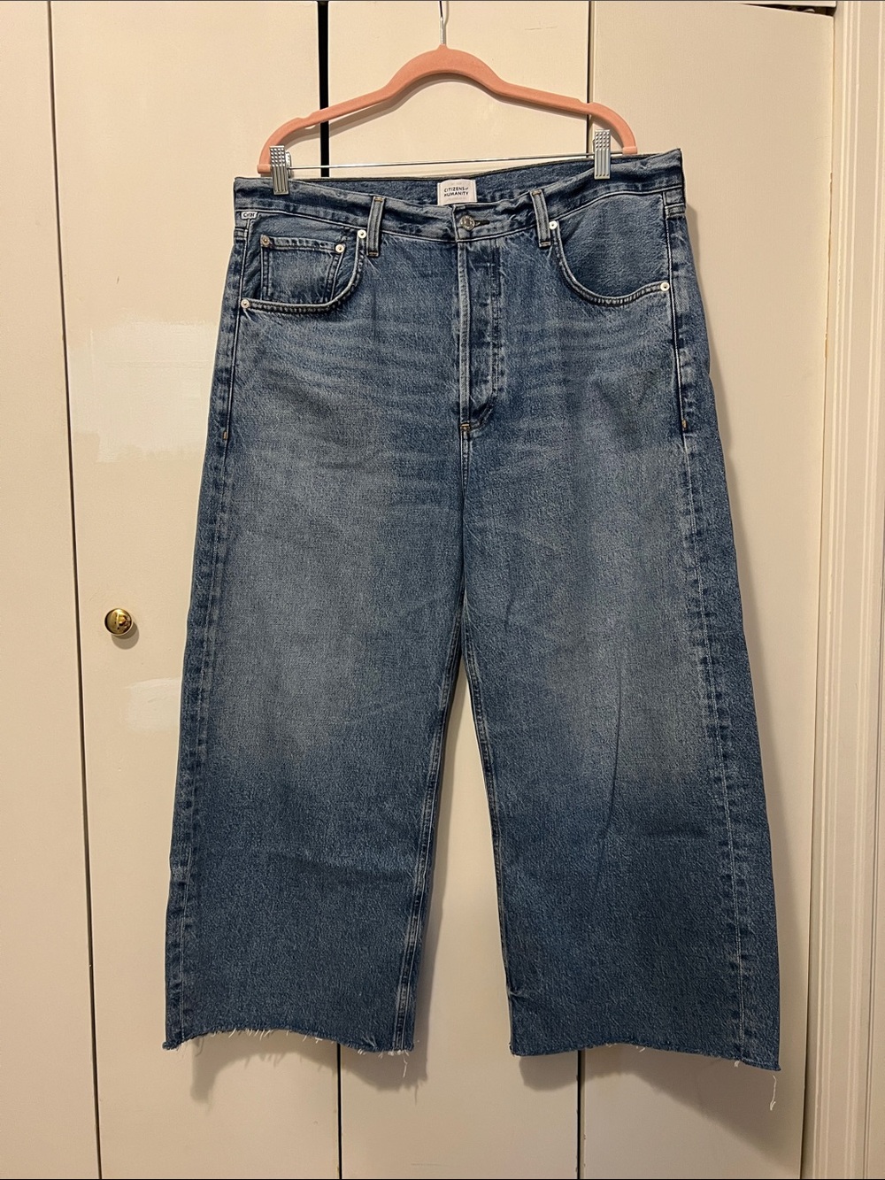 Citizens Of Humanity Relaxed Wide-Leg Blue Jeans